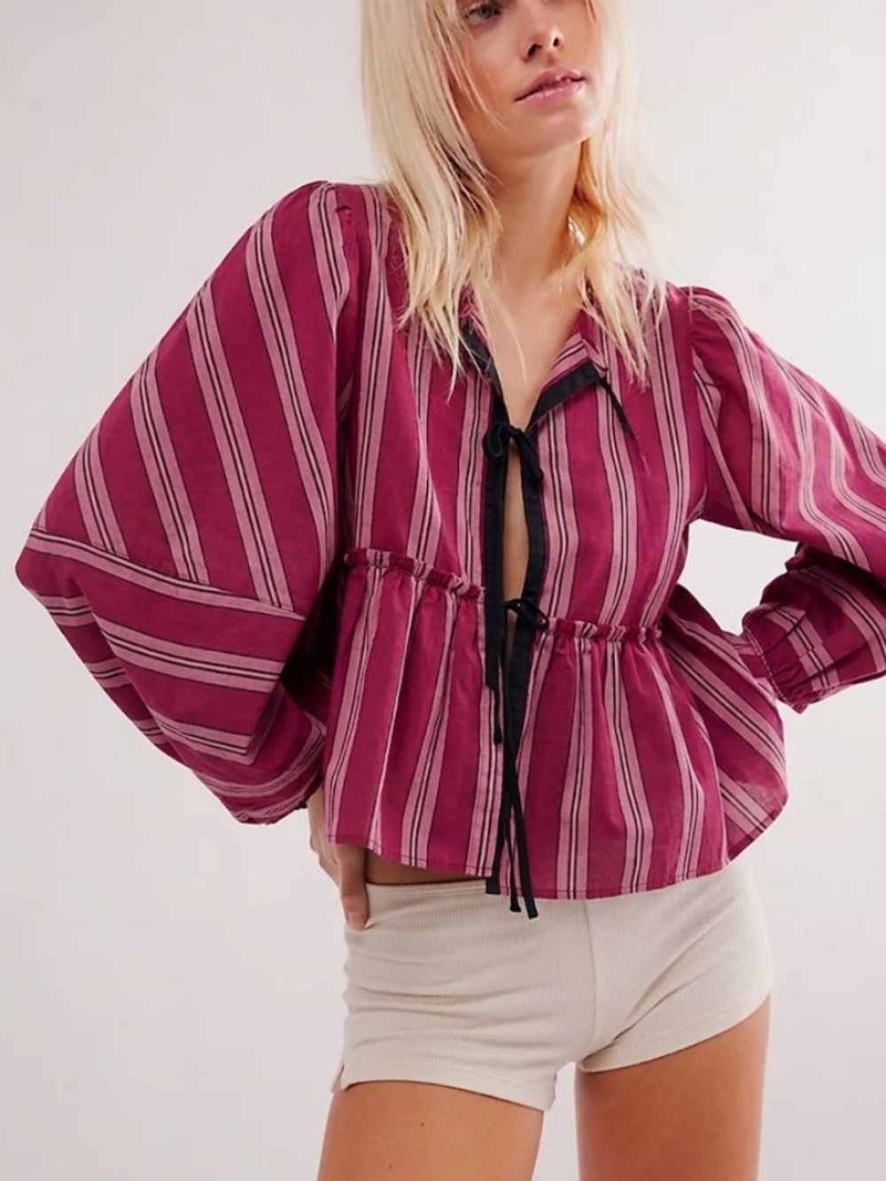 FREE PEOPLE  Brunch Babe Blouse Size Medium